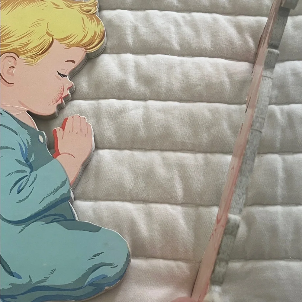 VINTAGE Nursery Wall Art RETRO Praying Children Wall Art 5 PIECES Adorable